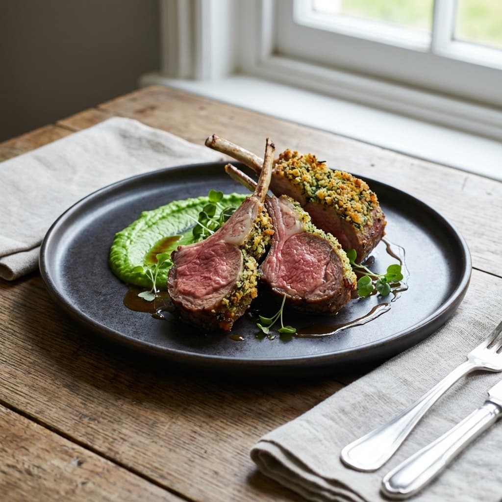 Herb‑Crusted Lamb Chops